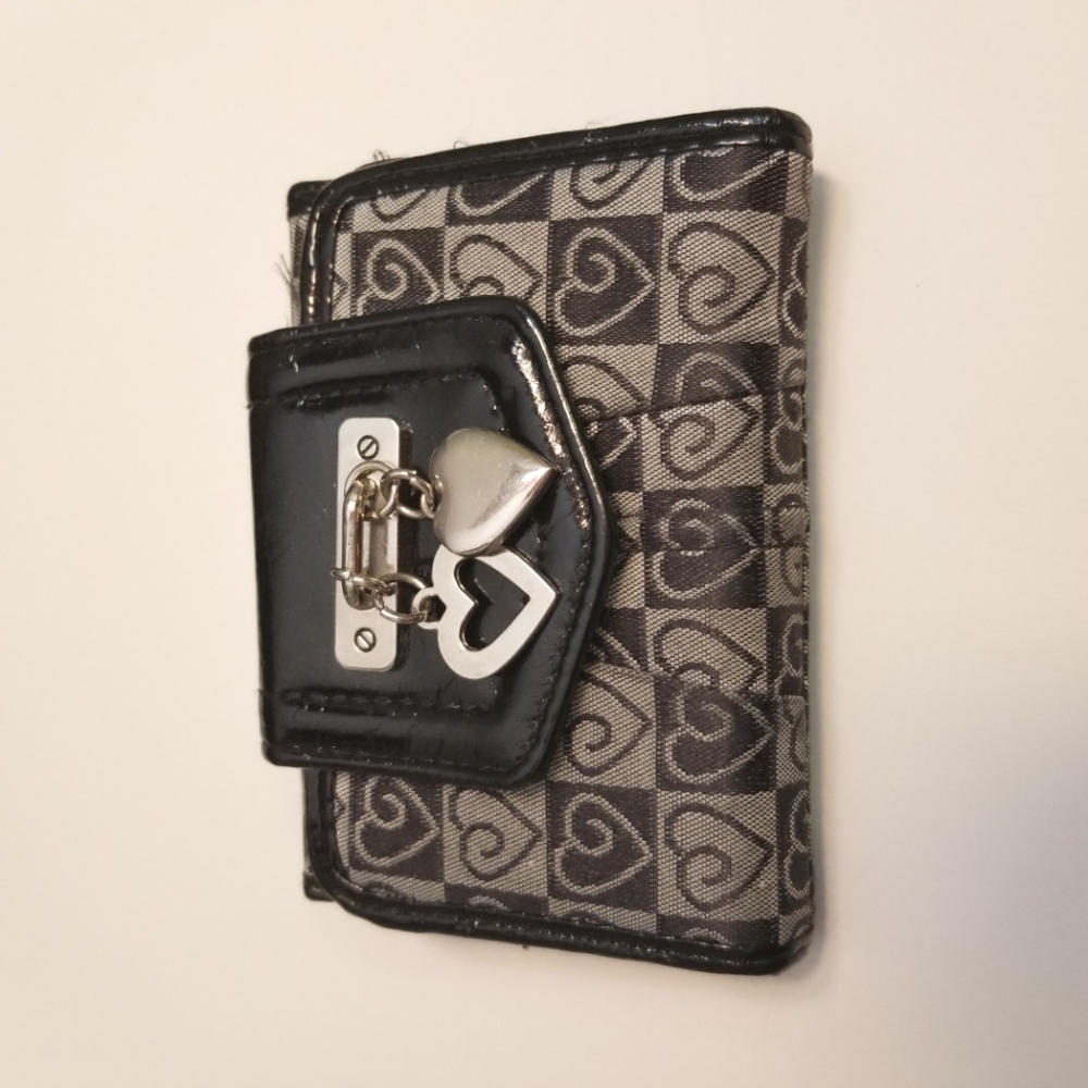 Wallet with hearts, Black and Grey